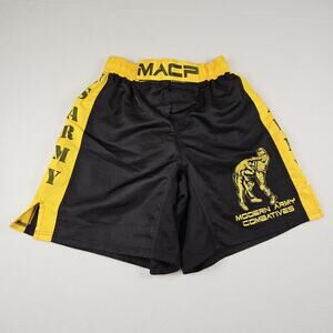 Full Gorilla MACP Modern Army Combatives MMA Fight Short Black Yellow Mens Large